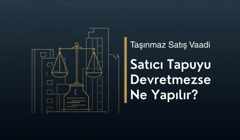 Taşınmaz satış vaadi için satıcının tapu devretmemesi durumunda hukuki çözüm bannerı