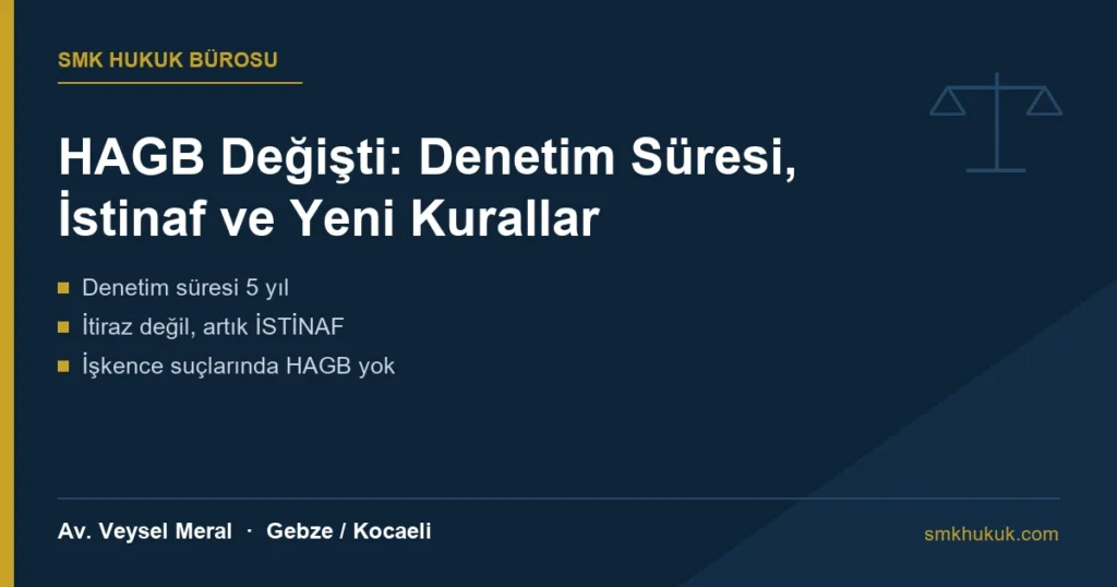 12. Yargı Paketi ile HAGB düzenlemesi, denetim süresi ve istinaf kanun yolu