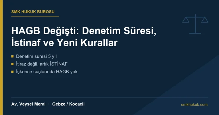 12. Yargı Paketi ile HAGB düzenlemesi, denetim süresi ve istinaf kanun yolu