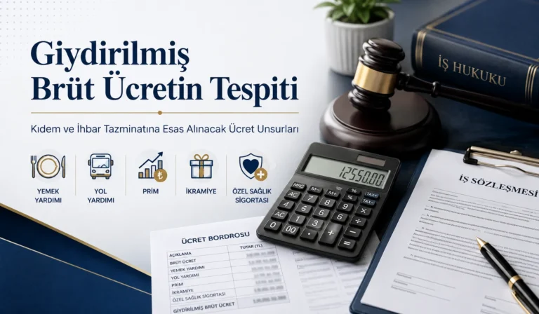 Giydirilmiş brüt ücrete dahil olan yemek, yol, prim ve ikramiye gibi işçilik alacakları