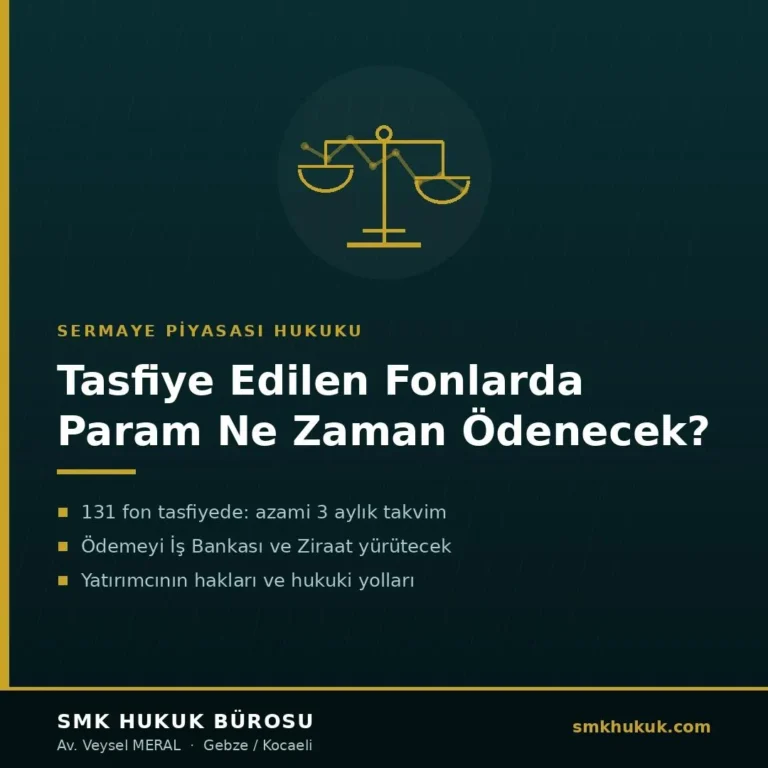 SPK'nın fon tasfiyesi kararı, ödeme takvimi ve yatırımcının hukuki hakları